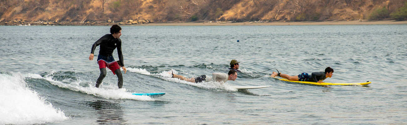 Surf lessons with instructor in Playa Iguanita Gulf of Papagayo