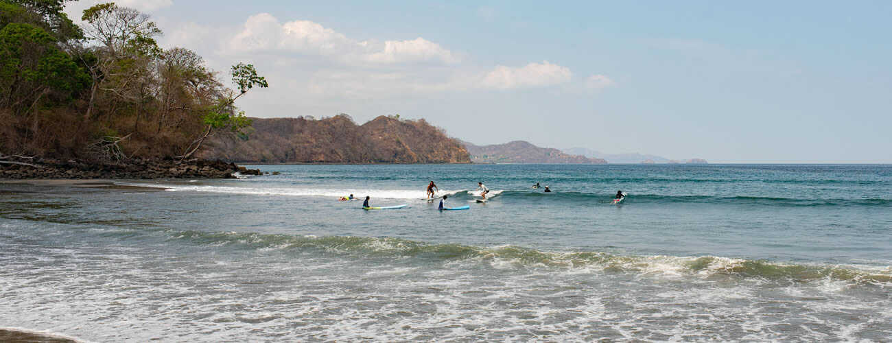 Surf lessons in Playa Iguanita Gulf of Papagayo