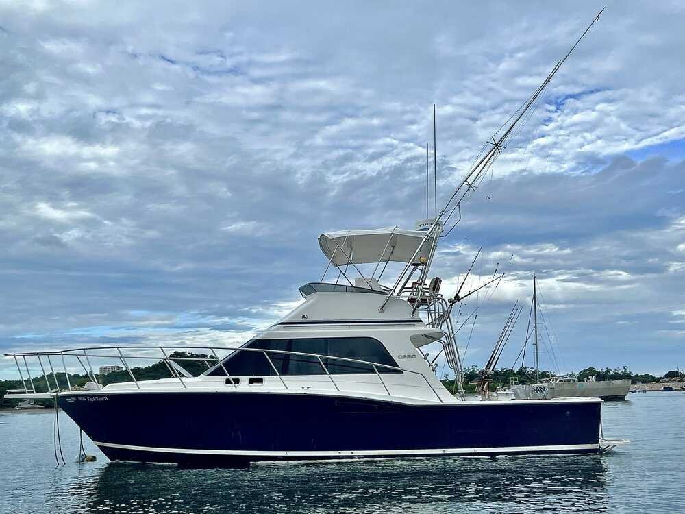 Sport fishing boats at Playa Flamingo and Potrero beach